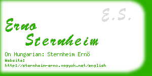 erno sternheim business card
